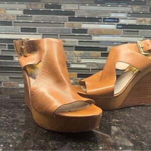 Michael Kors Josephine Wedge with gold buckle